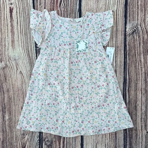Chelsea & Violet Pink Floral Kids Dress - Picture 1 of 9